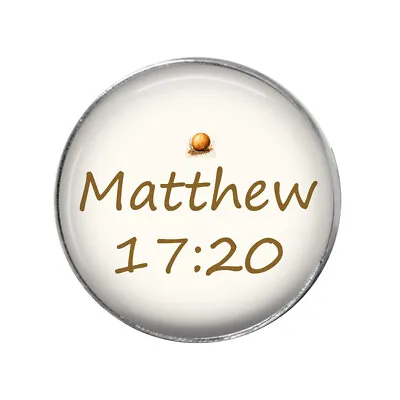 Matthew 17:20 Mustard Seed Bible Scripture Religious Lapel Pin Brooch Tie Tack • $12.95