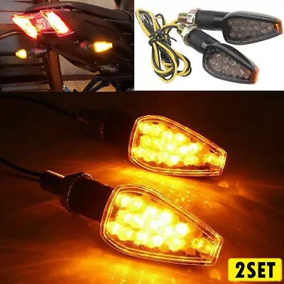 2Set US LED Motorcycle Indicator Signals Turn Blinker Light For Amber Suzuki DRZ • $16.99