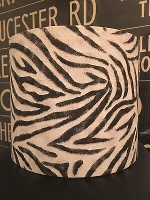 Made To Order Drum Or Empire Lampshade Zebra Animal Print • £49
