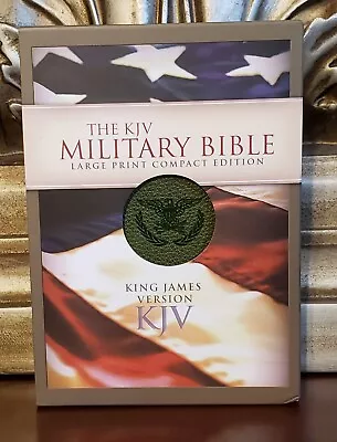 KJV Large Print Compact Military Bible (Imitation Leather Red Letter New) • $19