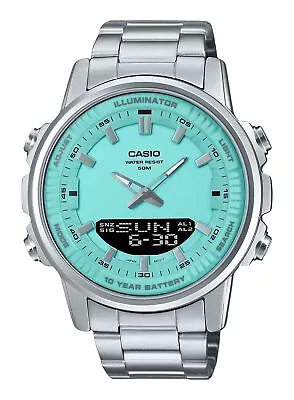 Casio Analog Digital Combination Turquoise Dial Quartz AMW-880D-2A2V Mens Watch • $66.19