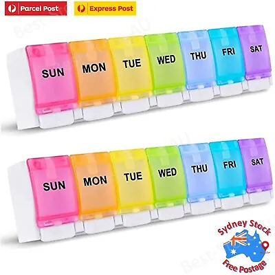7 Day Weekly Pill Box Medicine Tablet Organizer Dispenser Container Large Case  • $6.88