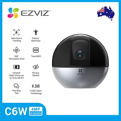 $129.99 • Buy  EZVIZ C6W 4MP IP Camera WIFI Indoor 360° Wireless Home Monitor Security Camera