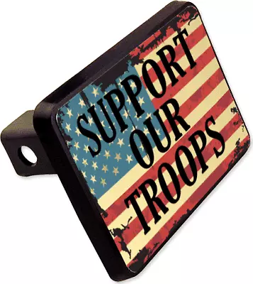 SUPPORT OUR TROOPS Trailer Hitch Cover Plug Funny Military Airforce Navy • $17.99