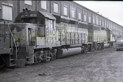 BO Baltimore & Ohio EMD GP40-2 Locomotive #4131 - Vintage Railroad Negative • $19.45