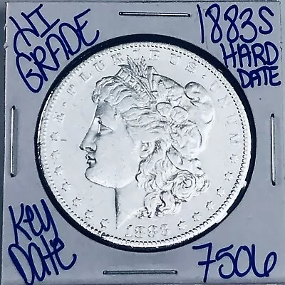 1883 S Morgan Silver Dollar High Grade Coin U.s. Mint Rare Key Date 7506 • $19.50