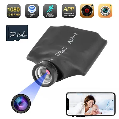 HD Mini DV 64GB Pinhole Camera 1080 Small Nanny DVR Camera Screw Button Lens Cam • £19.19