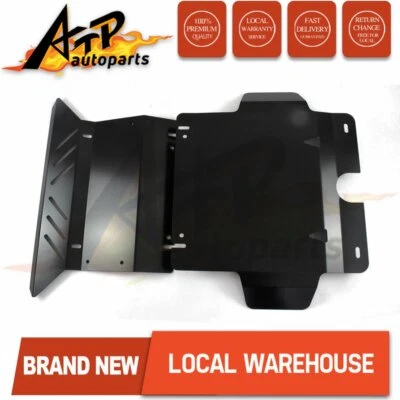 Steel Bash Plate 3mm Black 2pc Fit For Toyota Hilux N70 SR SR5 2005 - 2015 • $149