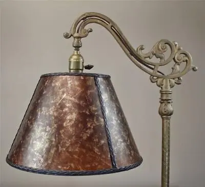 MISSION ARTS & CRAFTS MICA BRIDGE FLOOR LAMP SHADE AMBER Tailor Made Lampshades • $124.95