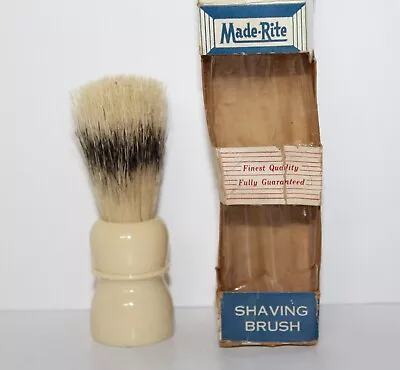 Vintage Made-Rite Shaving Brush In Original Box USA • $12.99