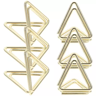 6pcs Triangle Table Number Holders Gold Wedding Place Card Clips-RM • £6.99