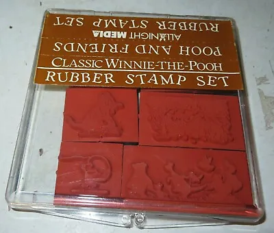 DISNEY CLASSIC WINNIE THE  POOH AND FRIENDS  RUBBER STAMP SET FUN RARE Lot Of 6 • $24.99