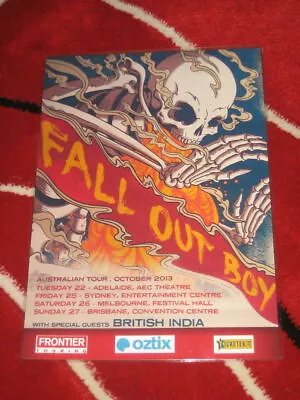 Fall Out Boy - Australian Tour 2013 - Laminated Promo Tour Poster - NEW! • $15.95