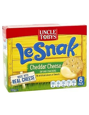 Uncle Toby Le Snak Cheddar Cheese Biscuits 132gm X 12 • $95.95