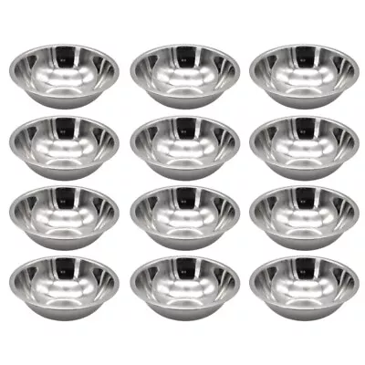 Pack Of 12 New 16cm Stainless Steel Mixing Bowls For Cake Mix & Salads Etc • £13.99