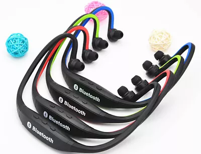 BLUETOOTH HEADPHONES SPORT NECKBAND BAR Stereo Earphones Headset RECHARGEABLE • $10.95