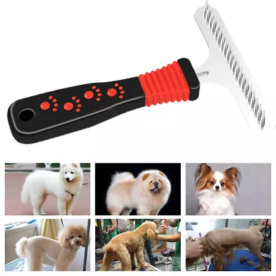 £4.58 • Buy Pet Dog Cat Dematting Grooming Deshedding Trimmer Tool Hair Fur Comb Brush Rake