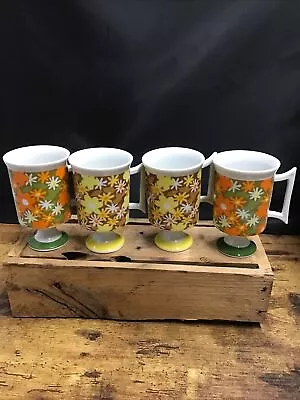 Vintage Royal Crown By Pia Daisy Daisy Coffee Mug Set Of (4) • $21.99