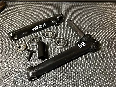 Rant Bangin BMX 175mm 19mm 3 Piece Cranks Black LHD RHD • $40