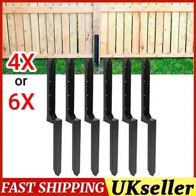 4/6 PACK Fence Post Spike Support Holder Rust Resistant Metal Steel Stakes UK • £49.59