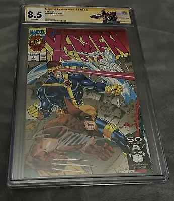 X-Men #1 CGC 8.5 10/91 - 1st App Of The Acolytes; Signed By Jim Lee • £158.64