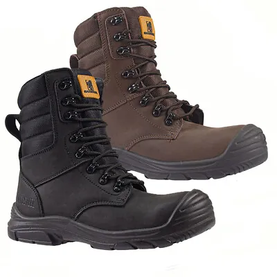 Mens Safety Boots Army Military Police Tactical Steel Toe Cap Combat Work Shoes • £36.95