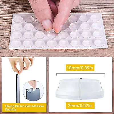 50/100pcs Drawer Rubber Bumpers Pads Clear Cabinet Door Dots Self Adhesive Feet • $6.92