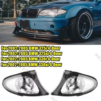 For BMW 2002-2005 E46 4D/5D Sedan 325i Pair White Corner Light Turn Signal Lamp • $34.99