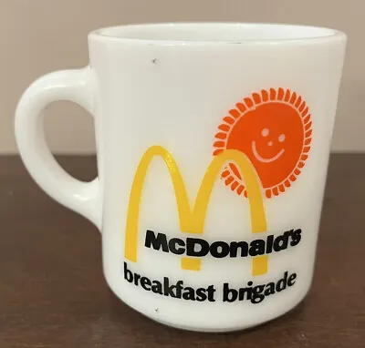Vintage Milk Glass McDonalds Breakfast Brigade Coffee Mug Rare 1970s Restaurant • $11.99