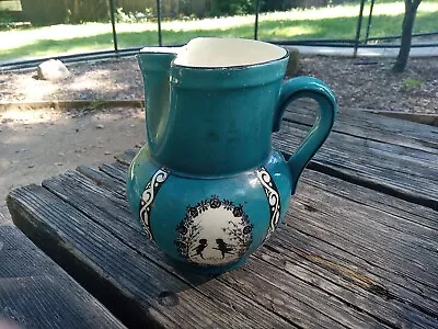 Czech  7  Blue Sillouett Pitcher Mary Gregory • $12