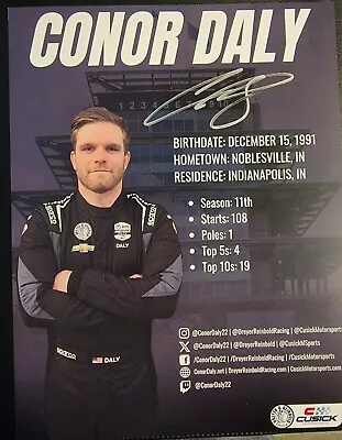  Signed 2024 Conor Daly Dreyer & Reinbold Cusick Motorsports Indy 500 Hero Card • $27.99