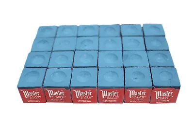 Master 24 Pieces Blue Billiard Pool Cue Stick Chalk • $18.99