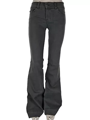 J Brand Lovestory Low Rise 22  Bell Bottom Flare Stretch Black Jeans Crl W27/l36 • £21