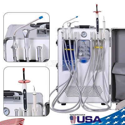 Portable Mobile Dental Delivery Unit System Cart Suction Air Compressor 4Hole US • $1055.12