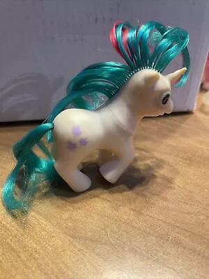 My Little Pony MLP Beddy-Bye Eye BABY GUSTY White W/green&pink Mane 1986 • $10