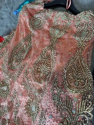 Asian Pakistani Indian Wedding/party Wear Dress Lengha Womens Ladies Girls UK 12 • £120