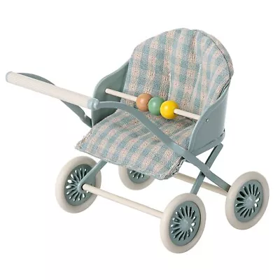 Maileg Stroller For Baby Mice Mint Adorable Playtime And Display Accessory • $59.99