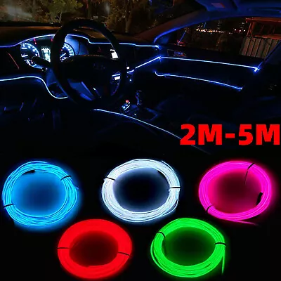 Car Interior Atmosphere Wire Auto Strip Light LED Decor Neon Lamp Accessories • $6.99