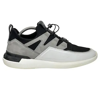 Tod's Italy No-code 7.5 Black White Active Sport Light 91B Leather Sneaker Shoe • $199.99