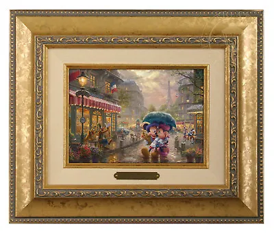 £97.41 • Buy Thomas Kinkade Studios Mickey And Minnie In Paris Brushwork (Choice Of Frame)