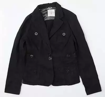 Jasper Conran Womens Black Jacket Size 14 Button • £12.25