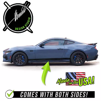 Side Door Rocker Racing Stripes Decals Compatible With 2024 & Up Ford Mustang • $54.99