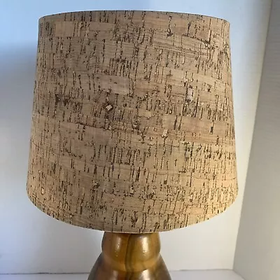 Vtg MCM Drum Real Cork Lamp Shade 7 1/2 In~Barrel~Excellent Used Condition • $49.99