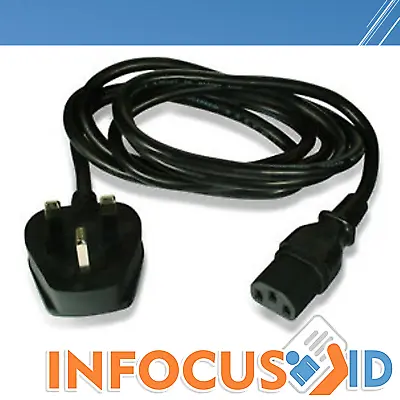 1.8M Kettle Type Mains Lead C13 IEC Power Cord For PCs & Electronics 220-250v 5A • £4.89