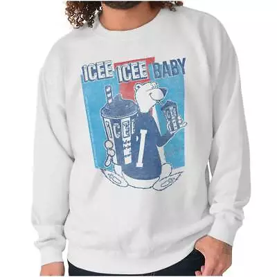 Vanilla Icee Baby Polar Bear Vintage Logo Adult Long Sleeve Crew Sweatshirt • $28.99