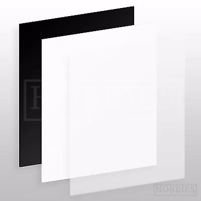 Plastic Building Card Model Scratch Build Sheet 0.5 1 1.5 2 Mm Black White Clear • £3.35