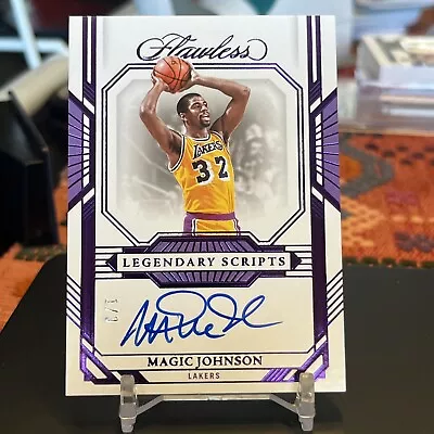 2022/23 Panini Flawless Basketball Magic Johnson 1/3 On Card Auto EBay 1/1 !... • $581.59