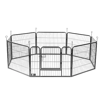 £64.95 • Buy 8 Side Heavy Duty Medium Play Pen Dog Puppy Enclosure Metal Fence Run Cage Fence