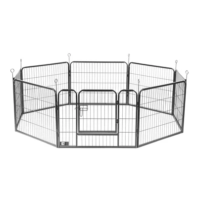 £64.95 • Buy 8 Side Heavy Duty Medium Play Pen Dog Puppy Enclosure Metal Fence Run Cage Fence