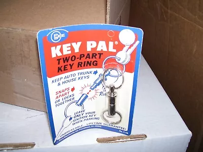 $9.99 • Buy Vintage Nos Key-pal Ring Snap Lock Usa Accessory Ford Gm Chevy Hot Rod Dodge 89